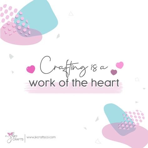 CRAFTING is a WORK of the HEART ♡♡♡ #papercrafts #papercraft #craftingquotes #craftingquotesinspirational #craftingquotescreativity #craftquotes #craftquotesinspirational #craftquotescreativity #craftquoteshandmade #craftquotescreativityinspiration #scrapbookalbum #scrapbooking #Scrapbookingideas Crafty Quotes, Scrapbooking Quotes, Crafting Quotes, Bracelet Business, Shop Small Business Quotes, Captions For Instagram Posts, Handmade Quotes, Business Slogans, Scrapbook Quotes