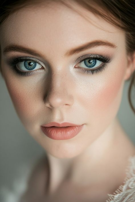 Say “I do” to one of these 61 bridal makeup ideas made for blue-eyed beauties! Choose from timeless classics or modern trends to bring out the best in your stunning blue eyes. Don’t settle—find your perfect bridal look here. Click to see them all. #BridalStyle #WeddingBeautyTips #BlueEyesGlow Prom Makeup For Blue Eyes, Make Blue Eyes Pop, Navy Eyeliner, Bridal Makeup Ideas, Blue Eyes Makeup, Pale Pink Lips, Taupe Eyeshadow, Mauve Lips, Blue Eye Color