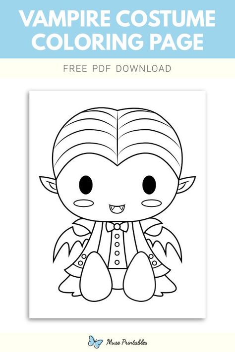 Vampire Costume, Free Coloring, Coloring Page, Lesson Plans, Free Printable, Free Printables, Coloring Pages, Snoopy, Halloween