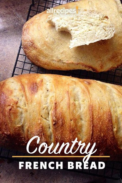 Country French Bread, French Bread Recipe, Country Bread, Country French, Bread And Pastries, French Bread, Bread Recipes Homemade, Artisan Bread, Bread Rolls