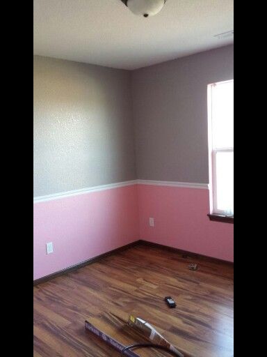 Pink & gray Pink Purple And Gray Bedroom, Pink And Grey Bedroom Walls Paint Colors, Bedroom Backsplash, Girls Bedroom Wall Color, Girls Bedroom Pink Walls, Grey Painted Rooms, Bedroom Wall Paint Colors, Pink Grey Wall, Pink Painted Walls