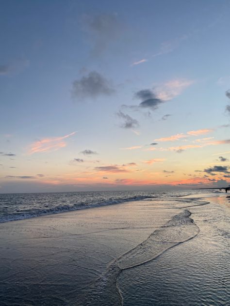 Beach at sunset Bald Head Island Aesthetic, North Carolina Coast Aesthetic, North Carolina Aesthetic Beach, Karolina Core, Carolina Core, North Carolina Aesthetic, Carolina Aesthetic, Oak Island North Carolina, Oak Island Nc