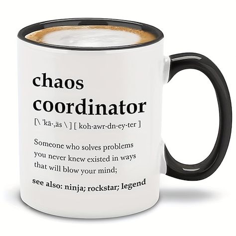 Portable Coffee Mug, Boss Lady Gifts, Women Boss, Boss Mug, Eid Al-adha, Chaos Coordinator, Porto Rico, Unique Gifts For Women, Cawan Kopi