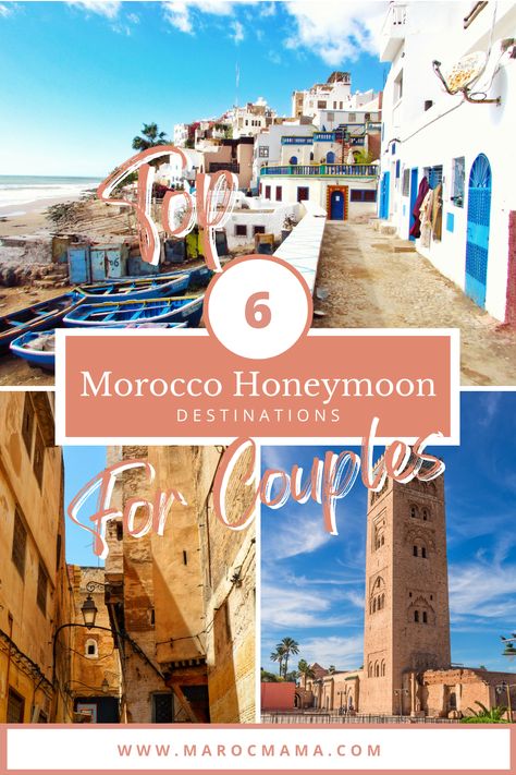 Are you looking for best destination for your honeymoon? Discover the top 6 Morocco honeymoon destination that should be on your list. Honeymoon In Morocco, November Honeymoon, October Honeymoon, Honeymoon Africa, Weddings In Morocco, Morroco Itinerary, Morocco Day Trip, Morocco Honeymoon, Mauritius Honeymoon