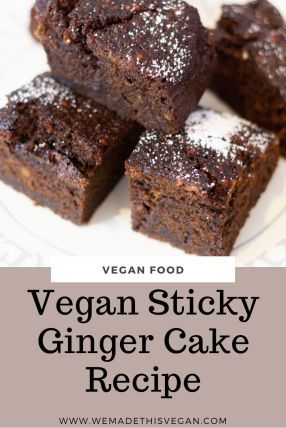 Sticky Ginger Cake, Stem Ginger, Gingerbread Cake Recipe, Marble Cake Recipes, Vegan Gingerbread, Ginger Cake, Gingerbread Cake, Pineapple Upside Down Cake, Golden Syrup