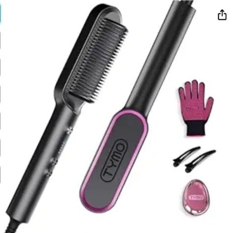 DEAL OF THE DAY ! (33%OFF) Hair Straightener Brush, TYMO Ring Hair Straightener Comb Straightening Brush for Women with 5 Temps 20s Fast Heating & Dual Voltage . Click on the link 🖇️ https://amzn.to/3yf2moB Brush Hair Straightener, Wavy Talk Straightening Brush, Tymo Hair Straightener Brush, Electric Hair Brush Straightener, Hair Brush Straightener, Straightening Brush, Comb, Hair Straightener