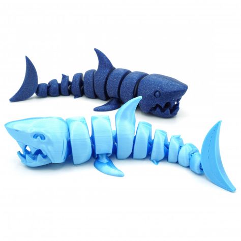 3D Printable Articulated Shark by McGybeer 3d Printing Toys, Capas Minecraft, Drukarka 3d, Shark Toy, 3d Printing Art, 3d Printing Diy, 3d Printed Objects, 3d Printing Projects, 3d Modelle