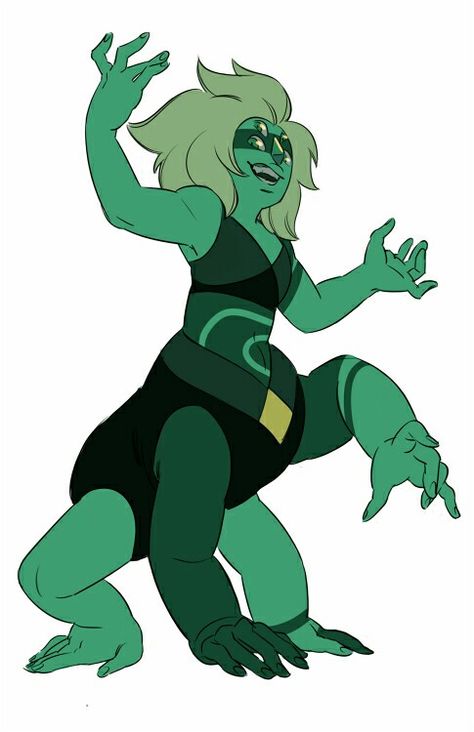 Malachite ~ the fusion of Power. Steven Universe Navy, Malachite Steven Universe, Steven Universe Sardonyx, Opal Su, Universe Wallpaper, Steven Uni, Steven Universe Wallpaper, Green Characters, Steven Universe Gem