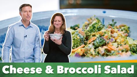 Keto Cheese & Broccoli Salad Recipe | Dr.Berg Blog Dr Eric Berg Keto Recipes, Dr Eric Berg Keto Diet Recipes, Dr Eric Berg Keto Diet, Dr Berg Ketogenic Diet Recipes, Dr Eric Berg Recipes, Dr Berg Ketogenic Diet Meal Plan, Dr Berg Recipes, Broccoli Salad Recipe Healthy, Osteoporosis Diet