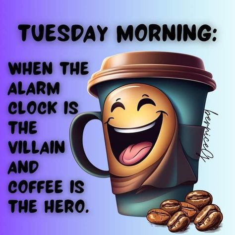 Happy Tuesday Tuesday Coffee, Cold Quotes, Morning Coffee Funny, Happy Tuesday Morning, Its Only Tuesday, Friday Meme, Coffee Meme, Coffee Geek, Good Morning Tuesday