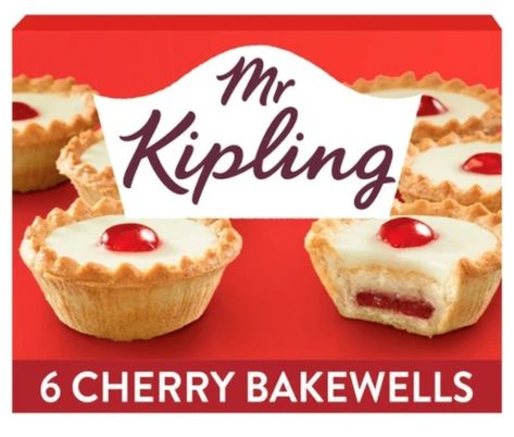 Mr Kipling, Snack Cart, Cherry Bakewell, Glace Cherries, Bakewell Tart, Rhubarb And Custard, Crab Recipes, Almond Flavor, British Food