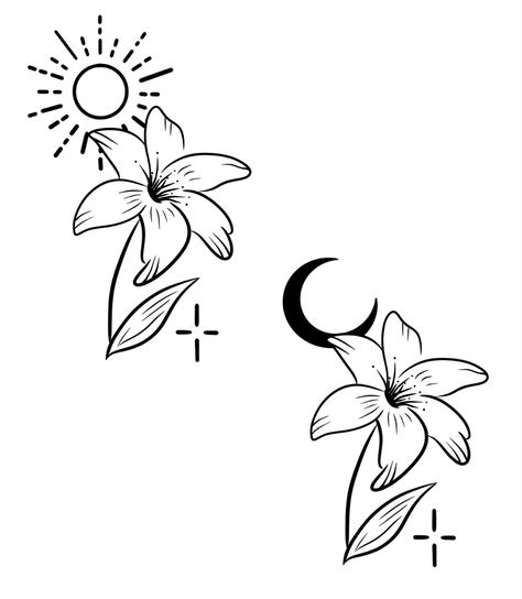 Friends Flower Tattoo, Best Friend Tattoos Girly, Best Friend Flash Tattoos, Matching Tattoos Flash, Flower Friendship Tattoos, Tattoo For Two Friends, Similar Tattoos For Friends, Matching Flower Tattoos Best Friends, Symbols For Friendship