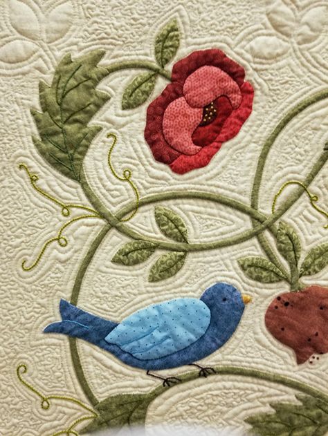 Flower Quilts Applique, Flower Quilt Patterns, Baltimore Album Quilt, Applique Quilt Patterns, Machine Quilting Designs, Miniature Quilts, Flower Quilt, Applique Quilting, Garden Quilt