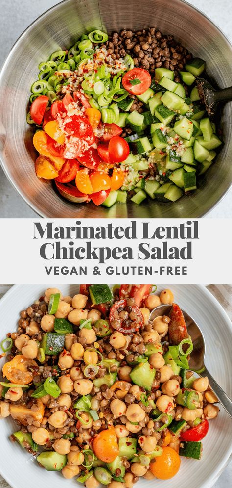 Vegan Lentil Salad, Vegan Dinner Recipes Healthy, Microbiome Recipes, Superfood Salads, Chickpea Salad Vegan, Lentil Salad Recipes, Vegan Salads, Healthy Plant Based Recipes, Food Vegetarian