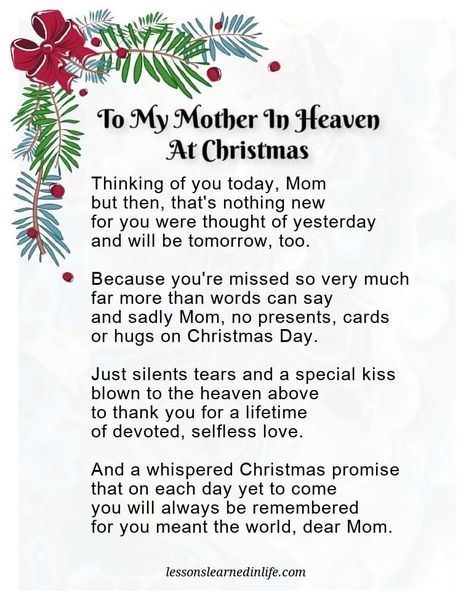 Missing Mom At Christmas Quotes, Mom In Heaven Poem, Mother Poems From Daughter, Christmas In Heaven Poem, Merry Christmas In Heaven, Mom In Heaven Quotes, Miss You Mom Quotes, Missing Mom, Mother In Heaven