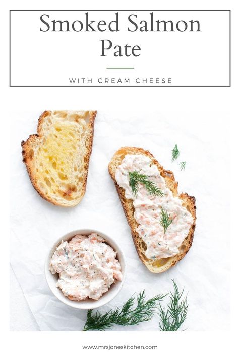 Made with smoked and poached salmon, cream cheese and Greek yogurt, this pate is an easy make ahead appetiser. Salmon Pate Recipe, Salmon Pate, Smoked Salmon Pate, Easy Make Ahead Appetizers, Smoked Salmon Cream Cheese, Baking Spices, Salmon Cream Cheese, Pate Recipes, Special Breakfast