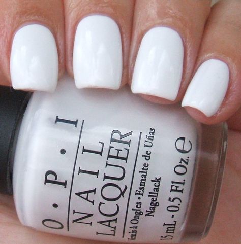 opi alpine snow Winter White Nails, Nail Ballerina, Snow Nails, White Gel Nails, Nails Opi, Nails Yellow, White Nail Polish, White Polish, Nails Polish