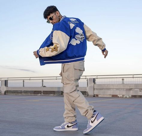 Spiritual Fashion, Blue Jacket, Sneakers, Blue, White, Instagram