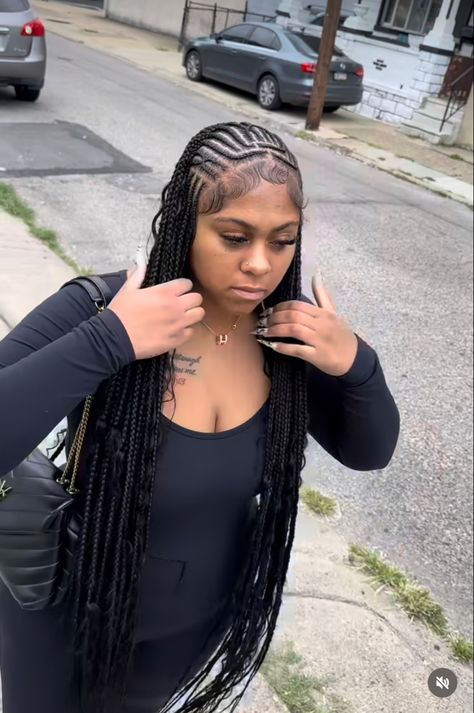 Side Part Braids, Scalp Braids, Braided Hairstyles For Black Women Cornrows, Feed In Braids Hairstyles, Goddess Braids Hairstyles, Cute Braided Hairstyles, Braids Hairstyles Pictures, Braided Cornrow Hairstyles, Cute Box Braids Hairstyles