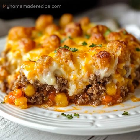 Cowboy Shepherds Pie Recipe, Tator Tot Chili Casserole, Tater Tot Pot Pie, Family Dinner Recipes Cheap, Hashbrown Shepherds Pie, Shepard’s Pie Tater Tot Casserole, Recipes For Tater Tots, Shepherd’s Pie Tater Tot Casserole, Shepherds Pie Recipe Tator Tots