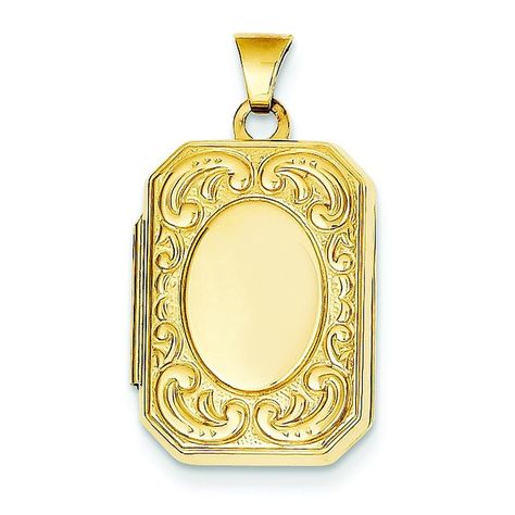 14K Gold Engravable Rectangle Locket Pendant Jewelry ** Find out more about the great product at the image link. (This is an affiliate link) #CharmsandCharmbracelets Picture Locket, Jewelry Lockets, Gold Locket, Photo Locket, Floral Border, Gold Floral, 2 Photos, Locket Necklace, Jewelry Gift Box