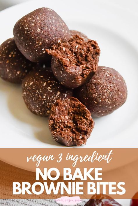 No Bake Brownie Bites, Conscious Plant Kitchen, Plant Kitchen, Healthy Vegan Desserts, Healthy Vegan Snacks, No Bake Brownies, Brownie Bites, Chocolate Craving, Fudgy Brownies