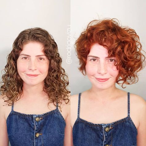 Short Curly Crochet Hair, Hairstyles For Short Curly Hair, Curly Red Hair, Curly Pixie Hairstyles, Short Curly Pixie, Asymmetrical Haircut, Brown Curly Hair, Asymmetrical Hairstyles, Hair Adviser