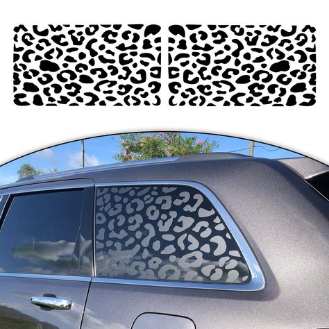 PRICES MAY VARY. Show off your patriotism with the rear side window Decal, featuring the iconic leopard cheetah design in a universal matte black vinyl sticker. Side rear window leopard cheetah sticker is compatible with most car, SUV, truck, and pickup models, making it a versatile accessory for any vehicle. Made from high-quality, durable vinyl, these decals are easy to apply and come with free installation tools to ensure a seamless installation process. Easy Installation: Our decals come wit Rear Window Decals, Car Sticker Design, Cars Room, Going Shopping, Nissan Armada, Suv Trucks, Cute Car Accessories, Car Suv, Car Window Decals