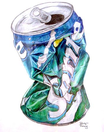 TEACHER idea: have the kids draw trash(used soda cans, wrappers, wadded up paper) Drawing Realistic, Observational Drawing, Object Drawing, Art Tumblr, Still Life Drawing, Drawing Projects, Ap Art, A Level Art, Color Pencil Art