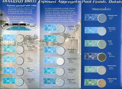 Diamond Brite, Exposed Aggregate Pool Finishes Diamond Brite Pool Finishes, Diamond Brite French Gray Pool, Pool Tile Ideas Waterline Natural, Pool Bottom Colors, Diamond Brite Pool Colors, Pool Plaster Colors, Exposed Aggregate Pool, Pool Tile Designs, Pool Plaster