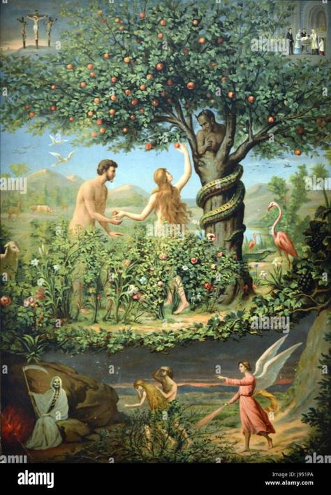 Book Of Genesis, Saint Esprit, Biblical Art, Pre Raphaelite, Garden Of Eden, Adam And Eve, Alam Yang Indah, Bible Stories, Bible Art