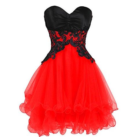 Black And Red Dress, Homecoming Dresses For Teens, Dresses For Juniors, Junior Party Dresses, Sweetheart Bridesmaids Dresses, Homecoming Party, Coctail Dresses, Sweetheart Prom Dress, Cocktail Gowns