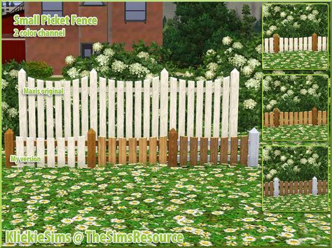 kliekie's Small Picket Fence Sims 4 Cc Picket Fence, Sims4 Fence Cc, Sims 4 Fence And Gate Cc, Sims 4 Fence Cc, Small Picket Fence, Picket Fence House, White Picket Fence House, Fence House, Ranch Fencing