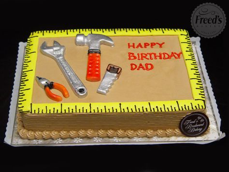 For the father that is a #handyman #happyfathersday Birthday Cake For Men, Cake For Men, Cupcakes For Men, Dad Birthday Cakes, Birthday Cake For Him, Fathers Day Cake, Tool Cake, Birthday Cakes For Men, Happy Birthday Dad