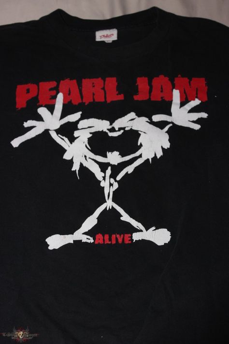 Pearl Jam ALIVE t shirt | TShirtSlayer TShirt and BattleJacket Gallery Pearl Jam Alive, Pearl Jam Shirt, Santa Ideas, Glam Metal, Rock T Shirts, Button Badge, Pearl Jam, Band Shirts, Secret Santa