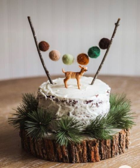 Woodland Forest First Birthday, Woodland First Birthday Party, Buck First Birthday, First Birthday Forest Theme, The Big One Deer Birthday, Birthday Cake Nature, One Deer Ful Birthday Party Boy, First Birthday Woodland Theme, One Deer Ful Birthday