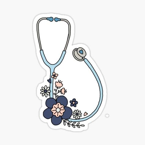 Stethoscope Drawing, Cute Stethoscope, Stethoscope Sticker, Nursing Stethoscope, Nurse Drawing, Doctor Stickers, Medical Stickers, Moonlight Photography, Nurse Art