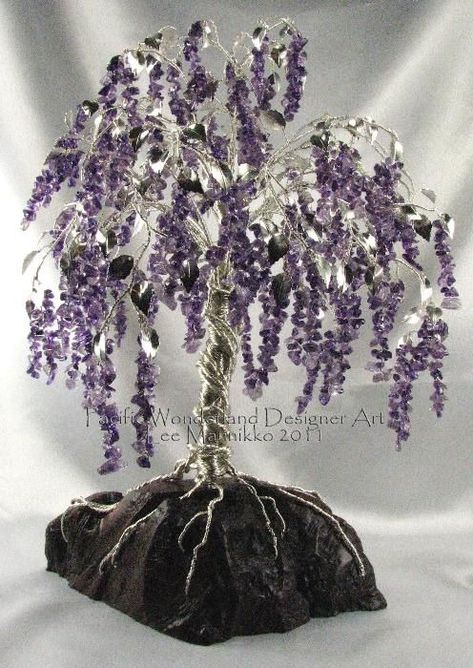 Drátěná Socha, Wisteria Tree, Wire Tree Sculpture, Wire Trees, Wire Tree, Crystal Tree, Tree Sculpture, Wire Sculpture, Jewelry Tree