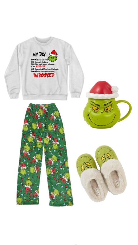 Grinch Pjs, Pjs Christmas, Christmas Outfit, Grinch, Spring Outfits, Festival, Christmas, Clothes