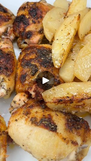 1.7M views · 31K reactions | As simple as it is delicious! DELICIOUS roasted chicken and lemony potatoes! Must must MAKE IT! 🍋 🌶️ 😋 #chickenandpotatoes | Melissajorealrecipes | Melissajorealrecipes · Original audio Roast Chicken And Potatoes, Lemony Chicken, Roasted Chicken And Potatoes, Chicken And Potatoes, Chicken Entrees, Chicken Main Dishes, Chicken Potatoes, Dinner Easy, Winner Winner