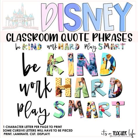 Disney Classroom Disney Bulletin Boards, Classroom Jobs Board, Disney Themed Classroom, Disney Activities, Space Classroom, Disney Quote, Disney Classroom, My Future Job, Character Letters