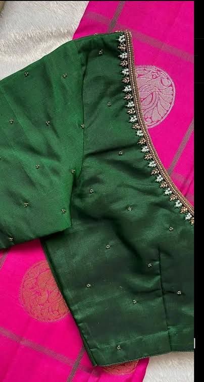 https://encrypted-tbn0.gstatic.com/images?q=tbn:ANd9GcTCTd-PLrPI3g4c3iOOHshwG11cZX-bt1kQaA&usqp=CAU Simple Green Blouse Designs For Saree Silk, Green Blouse Aari Work Designs Simple, Green Blouse Designs Latest, Green Blouse Work Designs, Green Pattu Blouse Designs, Bottle Green Blouse Designs, Green Color Blouse Designs, Green Blouse Designs For Saree Bridal, Green Silk Blouse Designs