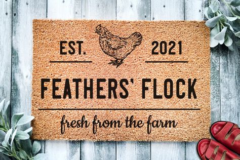 Jute Doormat, Kitchen Farm, Indoor Mats, Chicken Farmer, Monogram Door Mat, Funny Welcome Mat, Minecraft Farm, Farm Layout, Entry Mats