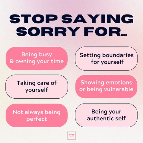 Stop Saying Sorry, People Pleasing, Basic Needs, Saying Sorry, Writers Block, Own It, Women Supporting Women, Role Models, We Need