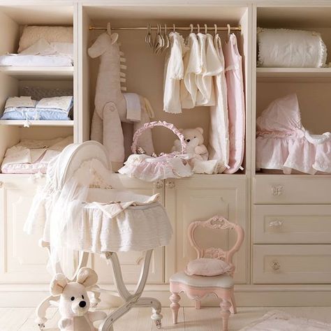 Coquette Baby Room, Vintage Pink Nursery, Coquette Nursery, Light Pink Nursery, Swan Room, Princess Nursery Room, Luxury Baby Nursery, Nursery Pastel, French Nursery