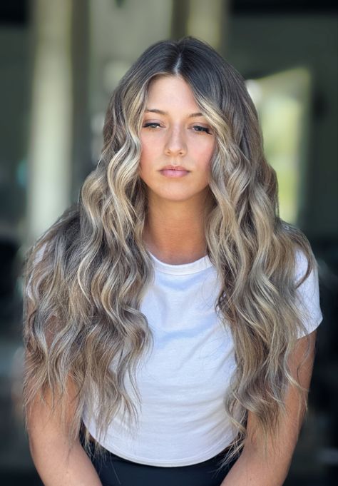 Mushroom balayage, 24in weft extensions, ashy balayage, bronde Mushroom Balayage, Ashy Balayage, Weft Extensions, Hair And Makeup Artist, Beauty Stuff, Hair Colour, Hair Colors, Hair Ideas, Balayage