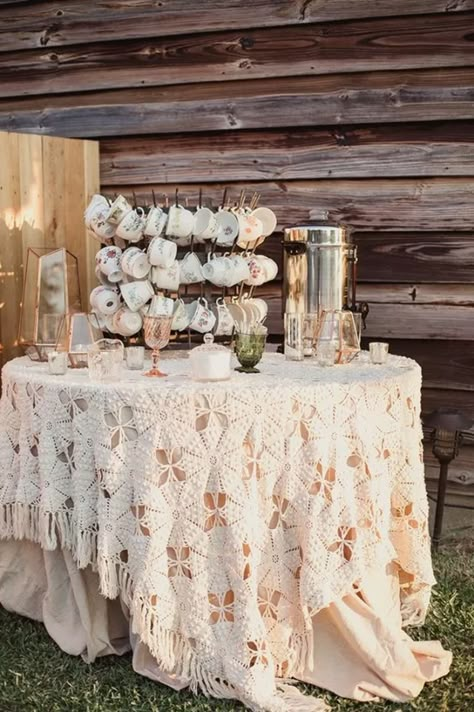 Bridal Tea, Vintage Tea Party, Tea Party Bridal Shower, Bridal Shower Tea, Outdoor Reception, Tea Cups Vintage, Event Styling, Trendy Wedding, Vintage Tea