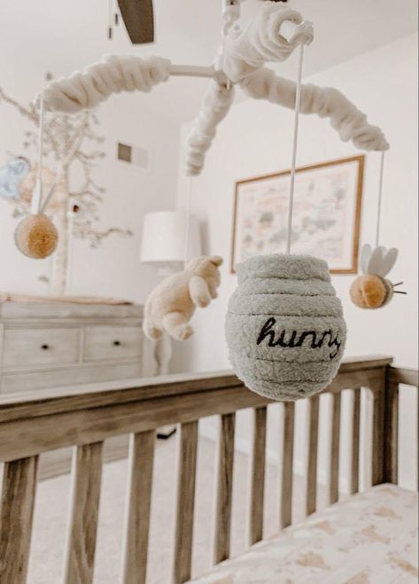 Disney Twin Nursery, Aesthetic Winnie The Pooh Nursery, Honey Bear Nursery, Winnie The Pooh Boho Nursery, Nursery Ideas Winnie The Pooh Gender Neutral, Antique Winnie The Pooh Nursery, Whitney The Pooh Nursery, Nursery Ideas Pooh Bear, Muted Winnie The Pooh Nursery