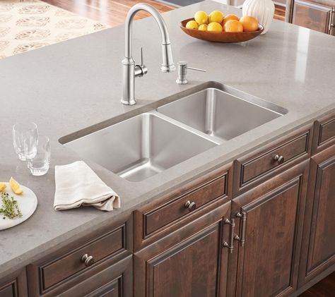 BLANCO stainless steel Blanco Silgranit Sink, Double Bowl Undermount Kitchen Sink, Blanco Sink, Kitchen Elements, Silgranit Sink, White Quartz Counter, Kitchen Chores, Kitchen Sink Stainless Steel, Under Sink Storage