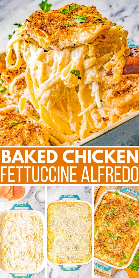 Baked Chicken For Alfredo, Baked Fettuccine Alfredo, Chicken Fettucini Recipes, Fettuccine Alfredo Bake, Baked Chicken Fettuccine Alfredo, Fettucini Alfredo Bake, Chicken Fettuccine Alfredo Bake, Baked Chicken Alfredo Recipe, Fettucini Alfredo Chicken